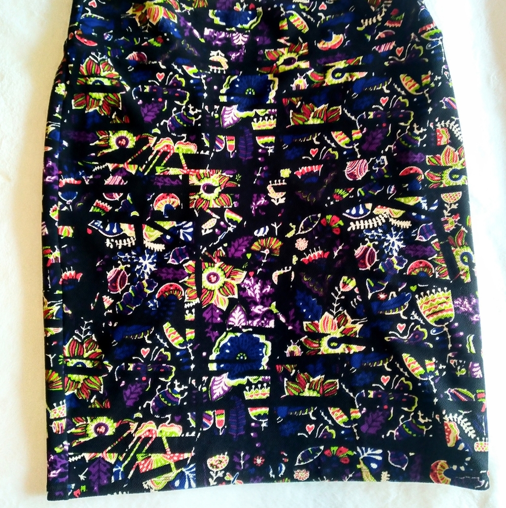 Bohemian Floral Pencil Skirt